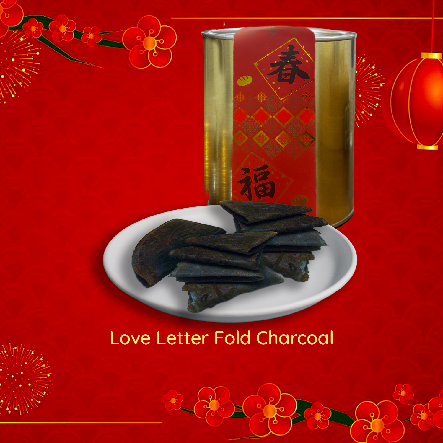 Love Letters Fold Charcoal